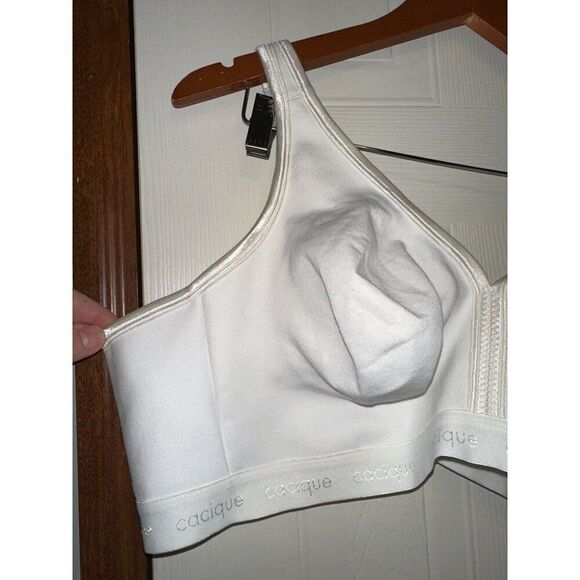 Lane Bryant Cacique Cotton Lightly Lined No-Wire Full Coverage Bra Sz 48D White - Picture 7 of 15